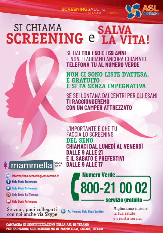 Il Camper della Asl per lo screening gratuito al seno fa tappa a Roseto degli Abruzzi per due settimane